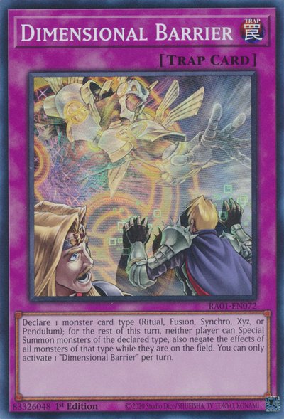 Dimensional Barrier